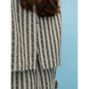 【Have Lable】EENK Women Coat 2023 Autumn and Winter No Button Lapel Short Suit Commuter White Suit Striped Suit Jacket