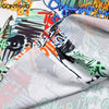 Hawaiian Shirt Streetwear Hip Hop Graffiti Letter Print Pocket Short Sleeve Shirts 2023 Harajuku Summer Casual Button Up Shirt