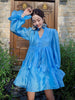 VGH Korean Patchwork Bowknot Dress For Women V Neck Long Sleeve Solid Casual Loose Mini Dresses Female 2023 Clothing New