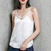 Silk Vest Camis Female Tank Tops Women Bottom Outside Wear Summer Big Size Black White