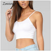 Plus Size Strap Adjustable Backless Camisole Square Neck Crop Tops Sleeveless Street Casual Ladies Tank Summer Black White Tops