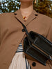 Women Coat 2023 Early Autumn Style Button V-neck Waist Small Suit Long-sleeved Jacket Retro Single-breasted Slim Top