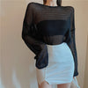 Sexy Backless Hollow Cross Pearl Knit Pullovers European Women 2023 Spring Fall Long Sleeve Sweater Clothing Sweet Girl