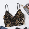 Women Summer Cow print halter Strap Vest Sexy Backless Crop Tops Skinny Tanks Tops Clubwear Girls Bralette Leopard Camisole