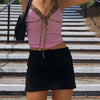 Leopard Patchwork Y2K Ribbed Female Top Camisole Sexy Skinny V-neck Short Top Fashion Summer Spaghetti Strap Camis Cuteandpsycho