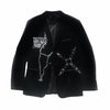 Heavy Punk Black Blazer Women PU Leather Metal Chain Cross Gear Shoulder pads Gothic Velour Jacket Autumn