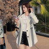 Hemu Casual Suit Jacket Women Spring Autumn 2023  Short Top Single Breasted Coat Elegant Outwear Topstops Long Sleeve Blazer