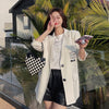Hemu Casual Suit Jacket Women Spring Autumn 2023  Short Top Single Breasted Coat Elegant Outwear Topstops Long Sleeve Blazer