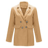 Heouty Casual Long Sleeve Solid Color Turn-down Collar Coat Lady Business Jacket Suit Coat Slim Top Women blazers Female 2022