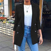 Heouty Casual Long Sleeve Solid Color Turn-down Collar Coat Lady Business Jacket Suit Coat Slim Top Women blazers Female 2022
