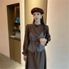 Hepburn Suspenders Waistcoat Dress Two-Piece Set