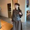 Hepburn Suspenders Waistcoat Dress Two-Piece Set