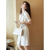 Hepburn suit dress women's short sleeve French summer 2022 slim waist dress