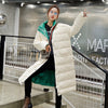 Heydress 2019 winter solid warm down coat ladies fashion long sleeve outwear female stand collar casual black white down jacket