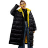 Heydress 2019 winter solid warm down coat ladies fashion long sleeve outwear female stand collar casual black white down jacket