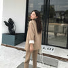 Heydress Casual Solid Women Pant Suits Notched Collar Blazer Jacket & Pencil Pant Khaki Female Suit Autumn