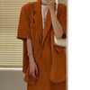 Heydress Office Lady Korean Suits Blazers Sets Women Summer Thin Loose Pockets Outwear+High Waist Skirts 2 Pieces Sets
