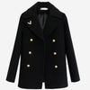 2023 autumn winter double breasted woolen blazer women notched collar loose wool blends coat