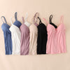 Women Padded Bra Spaghetti Strap V Neck Vest Cami Tank Tops Shirt Blouse