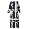 VONDA Vintage Long Maxi Dress 2023 Autumn Sexy V Neck Long Sleeve Printed Dresses Femme Loose Sundress Casual Bohemian Vestidos