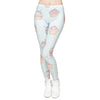 High Elastic Women Leggings Muffin Dots 3D Printing Trousers Fitness Legging Slim High Waist Legins Casual Women Pants