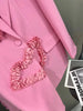 High-End Design Love Ruffles Pink Suit Jacket for Women 2023 Spring Korean Style Loose Casual Oversized Blazer Coats Tops