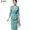 High-End Professional Skirt Suits Women Temperament Autumn Winter Formal Slim Blazer Sets Office Ladies Business Work Wear