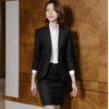 High End Temperament Blue Suits Professional Spring Formal Slim Long Sleeve Blazer And Skirt Office Ladies Work Wear