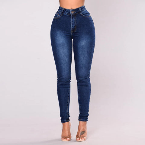 High Factory Source Sales Elastic Fabric Material Jeans Women Streetwear Femme Pantalon Female Ladies Jeans Denim Pant