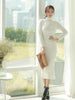 High-Neck Mid-Length Ins Super-Fire Sweater Skirt Women's Autumn And Winter And Elegant Temperament Knitted Dress