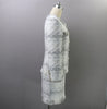 2022  Runway Women's Suits Long Sleeve Elegant Woolen Tweed Jacket and Skirt Two Piece Set