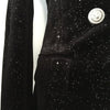 2023 Early Spring Wild Velvet Slim Long-sleeved Suit  Starry Sky Shiny Black Small Suit Jacket Female