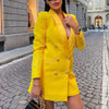 Autumn Women's Jacket 2023 Casual Long Sleeve Blazer Dress Women Sexy Female Blazer Dress Chic Outfit Office Ladies