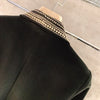 Blazer Women Black Bead 2023 Designer Metal Decoration with Belt Shawl Collar Midi Jacket Suit Long Blazers