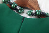 High Quality Brief New Female Green Sleeveless Slim Dress Women's Elegant Vintage Cotton Casual Short Dresses With Necklace
