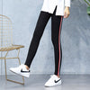 High Quality Cotton Leggings Side stripes Women Casual Legging Pant Plus Size 2XL High Waist Fitness Leggings Plump Female