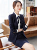 Fabric Formal Blazers Women Business Suits With Jackets Coat and Skirt Striped Uniform Styles Work Sets