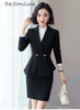 Fabric Formal Women Business Suits with Skirt and Jackets Coat for Ladies Office Blazers Autumn Winter OL Styles