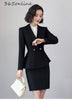 Fabric Formal Women Business Suits with Skirt and Jackets Coat for Ladies Office Blazers Autumn Winter OL Styles