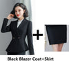 Fabric Formal Women Business Suits with Skirt and Jackets Coat for Ladies Office Blazers Autumn Winter OL Styles