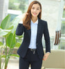 High Quality Fiber Formal Dark blue Striped Blazers Women Jackets Work Wear Clothes Female Ladies Office Uniform Designs