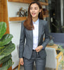 High Quality Fiber Formal Dark blue Striped Blazers Women Jackets Work Wear Clothes Female Ladies Office Uniform Designs