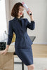 Formal Female Skirt Suits for Women Business Suits Blazer and and Jacket Sets Ladies Work Wear Uniforms Purple