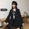 Japanese Uniform College Style Suit Female Spring Autumn Small Suit Jacket + Shirt + Pleated Skirt Three-piece Suit