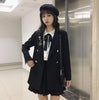 Japanese Uniform College Style Suit Female Spring Autumn Small Suit Jacket + Shirt + Pleated Skirt Three-piece Suit