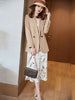 Khaki Suit Women's 2023 Autumn Korean Slim Long-sleeved Casual Jacket Apricot Black Women Blazer