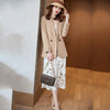 Khaki Suit Women's 2023 Autumn Korean Slim Long-sleeved Casual Jacket Apricot Black Women Blazer