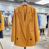 Loose Large Size Women's Suit 2023 Autumn and Winter Casual Orange Ladies Small Suit Jacket Professional Wear