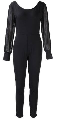 High Quality Mesh Long Sleeve Sexy Women Backless Party Jumpsuit Playsuit Ladies Bodycon Romper Trousers Clubwear for woman