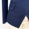 Nice Designer Blazer Women's Double Breasted Shell Buttons Contrast Top stitching Casual Blazer Jacket